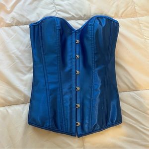 Blue corset top